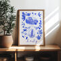 Scenes Of Italy Blue Tile Inspired Travel Print, thumbnail 8 of 11