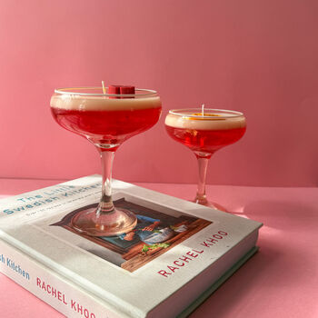 Handmade Strawberry Vanilla Martini Candle, 3 of 7