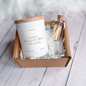 Stepmum Christmas Vegan Candle Gift Set, 8 of 8