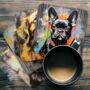 Canine Chromatics Set Of Four Pu Leather Coasters, thumbnail 2 of 8