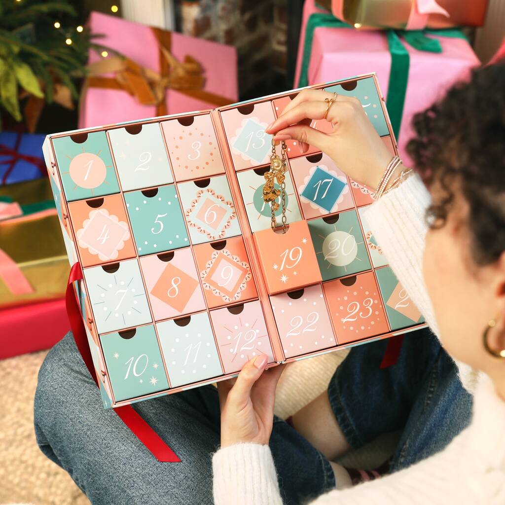 Personalised Fill Your Own Christmas Bow Paper Advent, 1 of 9