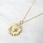 Dainty Sun Flower Charm Gold Plated Necklace, thumbnail 1 of 5