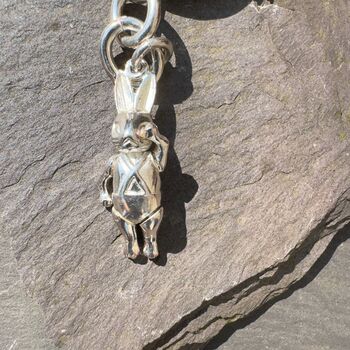 Lucky Easter Rabbit Keyring In Sterling Silver, 2 of 4