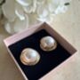 Pearl Gold Stud Earrings, thumbnail 1 of 5