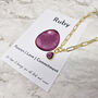 18k Gold Plated Ruby Paperclip Chain Necklace, thumbnail 3 of 4