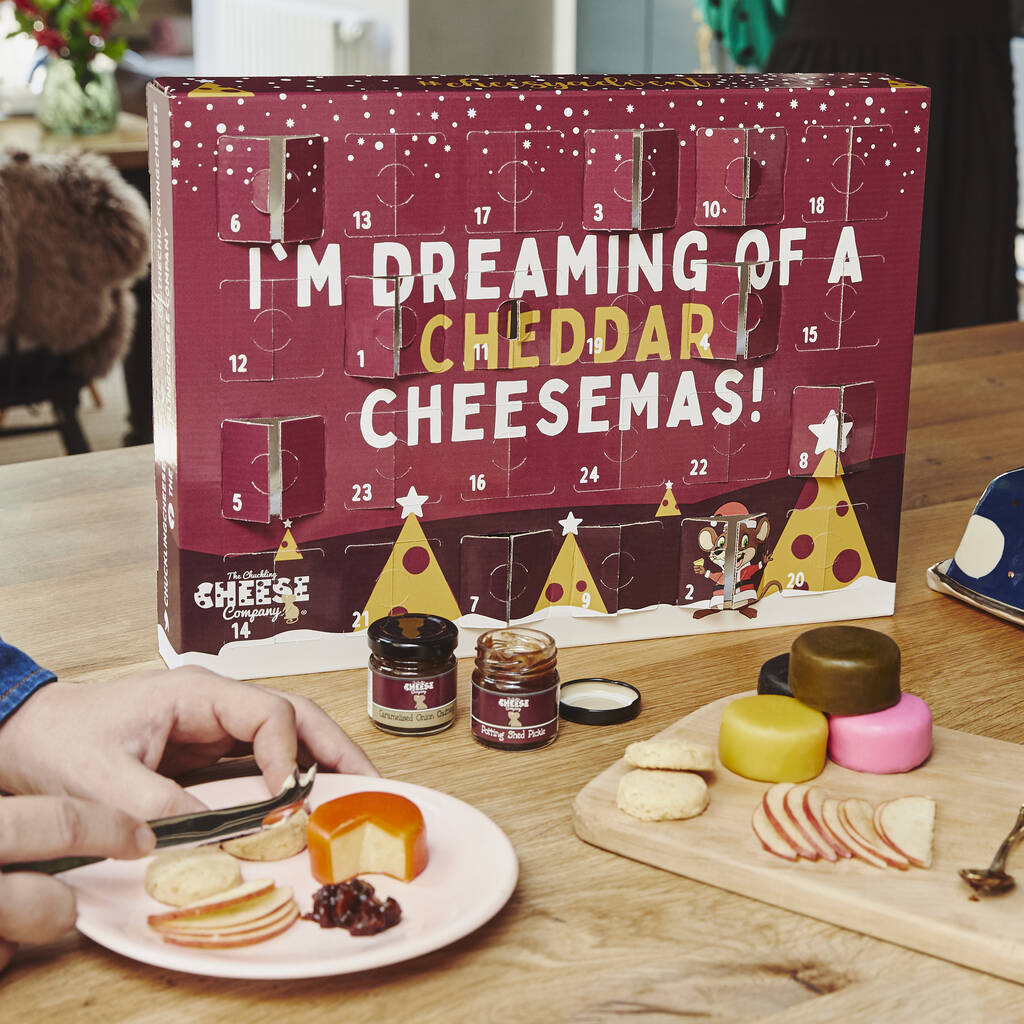 Xmas Advent Calendar With Cheese, Chutney, And Biscuits, 1 of 5
