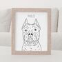 Personalised Pittie Outline Portrait Print, thumbnail 1 of 8