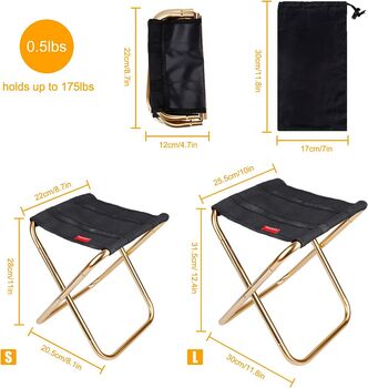 Folding Stool Outdoor Portable Carrying Chair, 3 of 7