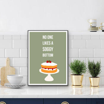 No One Likes A Soggy Bottom Kitchen Print, 2 of 4