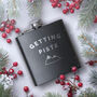 'Getting Piste' Engraved Skiing Hip Flask, thumbnail 1 of 11