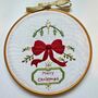 Christmas Bow Embroidery Kit, thumbnail 3 of 8