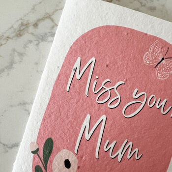Miss You Mum Plantable Seeded Mother's Day Card, 3 of 7