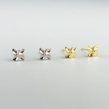 Sterling Silver Pinwheel Stud Earrings, 3 of 5
