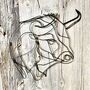 Taurus Bull Wire Wall Art, thumbnail 2 of 5