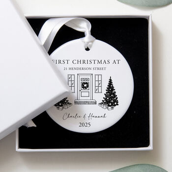 Personalised New Home First Christmas Ceramic Decoration, 2 of 4