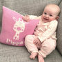 Personalised Knitted Giraffe Cushion, thumbnail 4 of 12