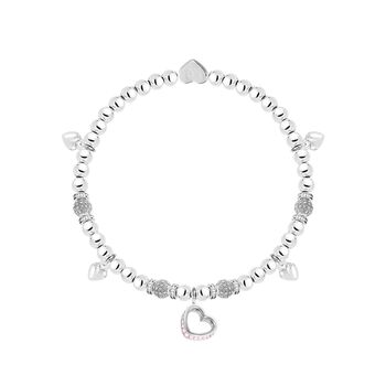 Baby Girl Sparkling Heart Charm Bracelet In Flower Box, 2 of 4