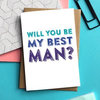 Will You Be My Best Man Greetings Card By Do You Punctuate ...