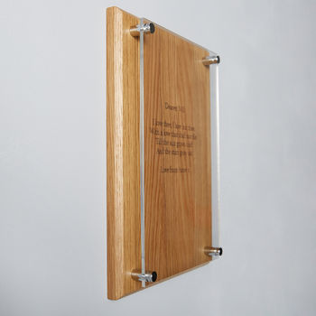 Oak A4 Picture Frame With Hidden Personalised Message, 5 of 8