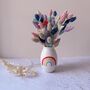 Rainbow Bud Vase With Dried Phalaris, thumbnail 1 of 3