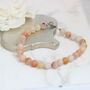 Fire Agate Beaded Choker Necklace, thumbnail 6 of 7