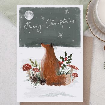 Woodland Animals Christmas Card Pack, 3 of 6