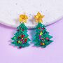 Christmas Tree Earrings, Christmas Statement Earrings, thumbnail 1 of 7