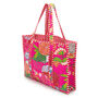 Serendipity Cotton Quilted Tote Bag Tropical Fuchsia, thumbnail 2 of 4