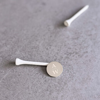 Personalised Initials Stainless Steel Golf Ball Marker, 5 of 10