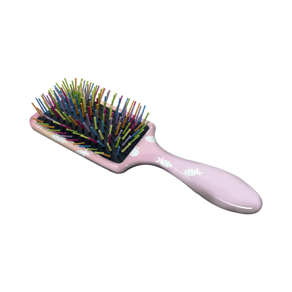 Fruity Strawberry Personalised Hair Brush By Giant Sparrows