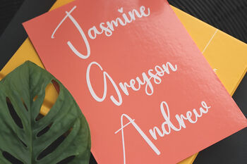 Custom Foil Name Vinyl Decals, Wedding Favor Tags And Flute Decor, 5 of 10