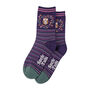 Night Owl Women's Striped Bamboo Ankle Socks Navy Blue, thumbnail 3 of 3