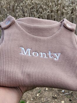 Personalised Baby Dungarees Romper | Embroidered, 6 of 12