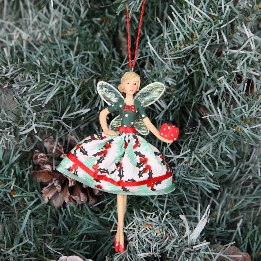 Christmas Vintage Style Fairy Tree Decoration By Red Berry Apple