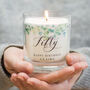 Eucalyptus Themed 50th Birthday Personalised Candle, thumbnail 1 of 3