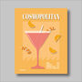 Cosmopolitan Cocktail Print Four Colour Options, thumbnail 6 of 8