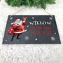 Personalised Cartoon Santa Nice List Slate Hanging Sign 25 X 15cm, thumbnail 5 of 6