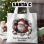 Personalised Christmas Breakout Santa Tote Gift Bag, thumbnail 4 of 4