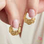 Gold And Silver Filigree Creole Detailed Hoop Earrings, thumbnail 8 of 12
