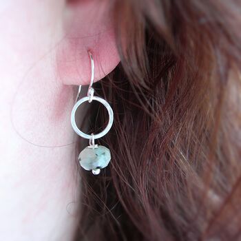 Kiwi Jasper Circle Earrings, 2 of 4