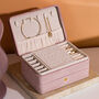 Personalised Velvet Initials Jewellery Box Travel Case For Her, thumbnail 4 of 6