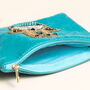 Blue Velvet Beaded Hamsa Hand Pouch, thumbnail 2 of 2