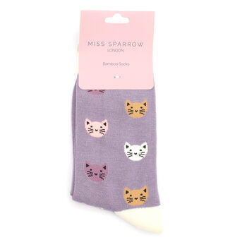 Cat Face Bamboo Socks, 2 of 4