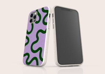 Purple Swirl Biodegradable Phone Case, 5 of 8