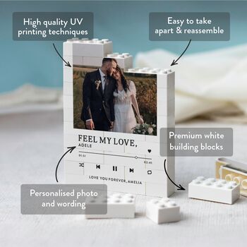 Personalised Wedding Memory Block Style Keepsake, 3 of 10