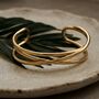 Triple Cuff Bangle Non Tarnish Waterproof, thumbnail 5 of 8