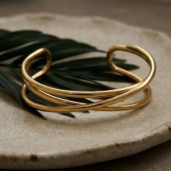 Triple Cuff Bangle Non Tarnish Waterproof, 5 of 8