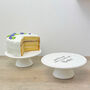 White Ceramic Cake Stand And Cake Plate Gift For Bakers, thumbnail 7 of 12