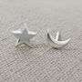 Star And Moon Mismatched Earrings, thumbnail 2 of 5