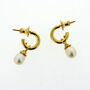 Sterling Silver And Gold Vermeil Gemstone Mini Hoops, thumbnail 8 of 12